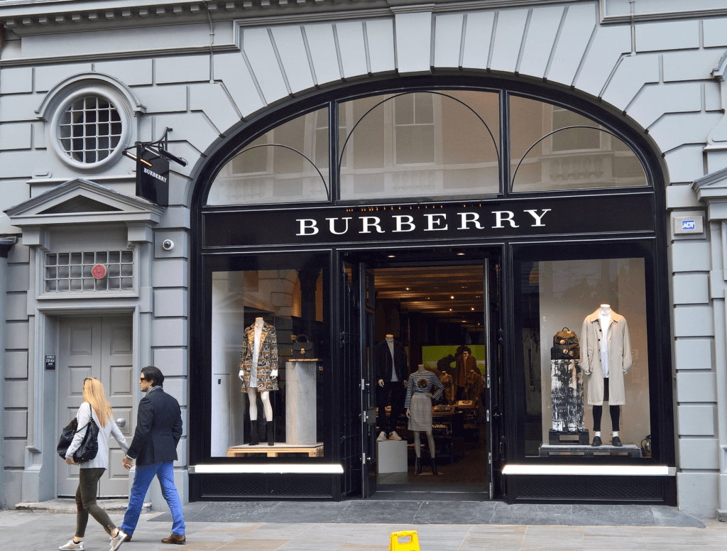 burberry department store